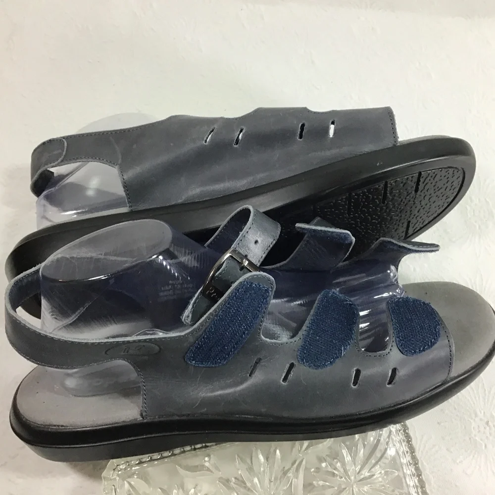 Propet Breeze Walker Light Blue Slingback Leather Sandal - Picture 7 of 11